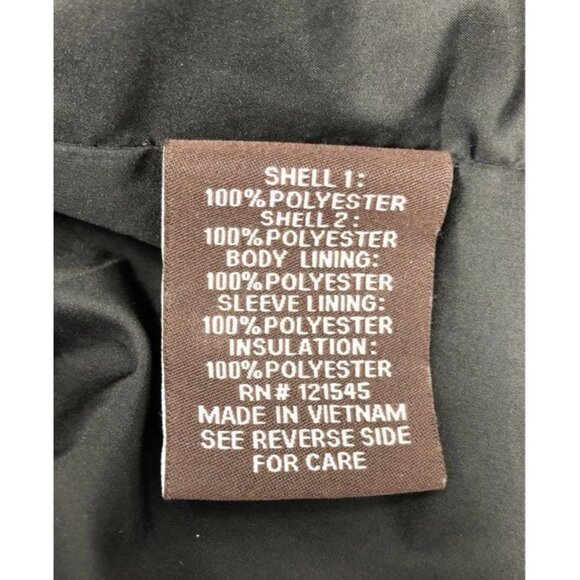 Michael Kors MK Black Moto Racer Jacket Quilted Shoulder Full Zip Mens Sz M - Picture 5 of 5